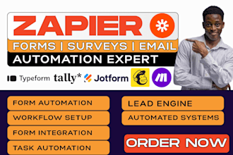 setup typeform surveymonkey mailchimp forms jotform tally zapier n8n automation