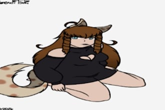 do artwork of either canon or original characters