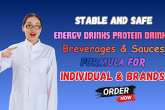 create stable and safe energy drink, protein drink, beverages and sauces