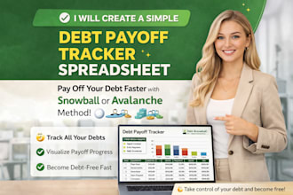 create a simple debt payoff tracker using snowball or avalanche method