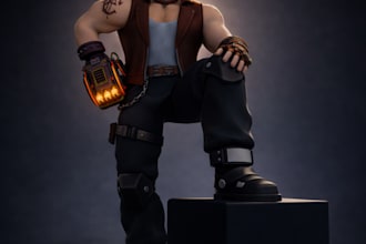 stylized 3d modeled characters for video games