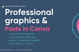 design professional social media post and graphics in canva
