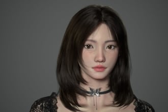 design humanoid robot character, virtual assistant, chatbot, 3d metahuman avatar