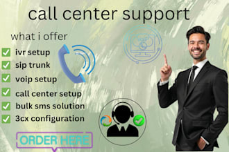 buil call centre sip trunk voip and did number for inbound