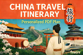 personally customize a travel itinerary for you covering most regions of china