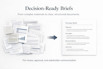 turn complex materials into a decision ready stakeholder brief