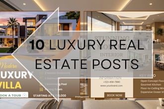 design modern real estate social media posts in canva