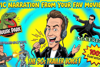 read your script in a famous movie trailer voice
