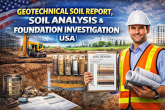 geotechnical soil report, soil analysis, foundation investigation USA