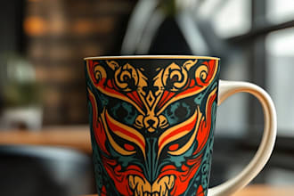 create a custom coffee mug design