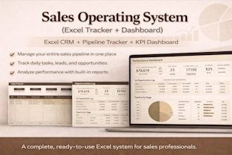 build a custom excel sales tracker and dashboard