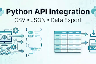 build python api integration and export data to csv or json