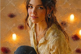 make your photo into a digital oil painting portrait art