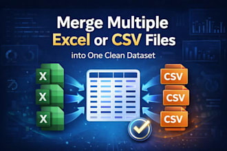 merge multiple excel or CSV files into one clean dataset
