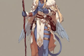 draw custom fantasy characters in full color