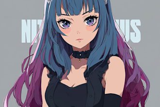 draw anime character illustration