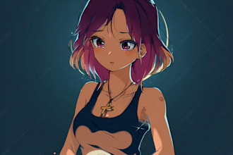 draw anime character illustration