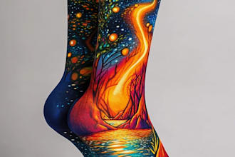make a custom and pattern socks design