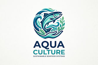 design a professional and modern aquaculture logo