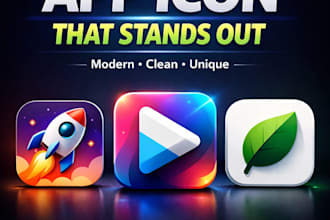 a stunning and personalized app icon mobile or app