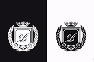 design a premium crest logo for your brand