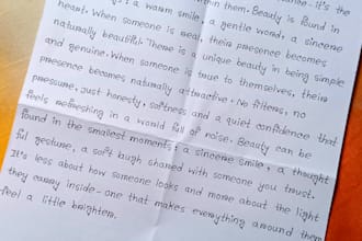write neat, beautiful notes, letters, assignments