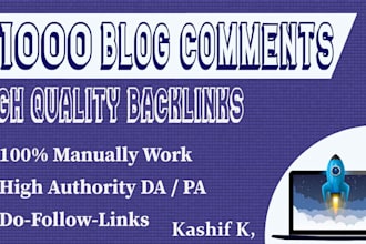 1000 high metric do follow blog comments backlinks