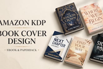 design and format full print wrap paperback ebook cover for amazon free mockup