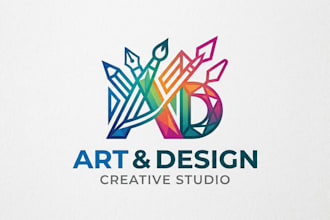 design a creative and modern art and design logo