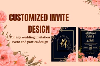 design elegant and modern, invitation cards for any event in 24hours