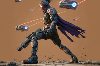 create cinematic sci fi star wars inspired character portraits