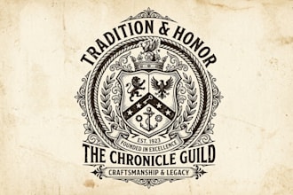 design a professional and elegant crest logo