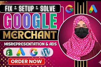 fix google merchant center suspension, gmc misrepresentation