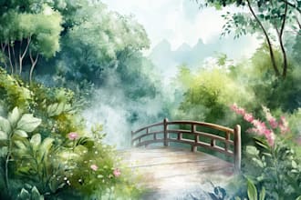 paint landscapes in watercolor