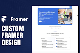 design and develop a framer website or framer landing page
