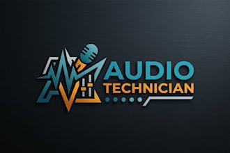 design a modern and professional audio technician logo