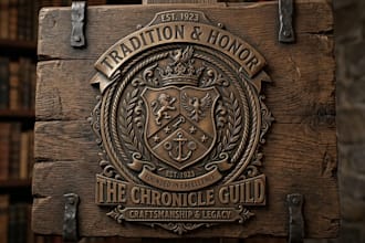 design a custom crest logo for your brand