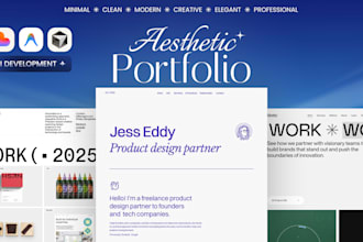 design and develop aesthetic portfolio website or personal website