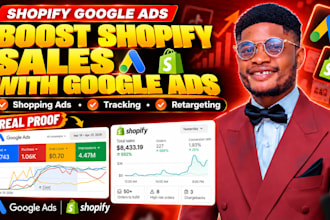 set up google ads campaign as a shopify ads specialist to boost shopify sales