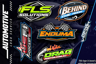 design car racing and automotive logo