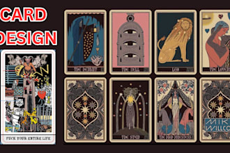 design playing card game board game tarot card trading card box design game art