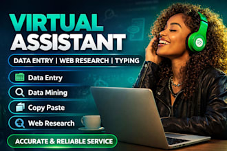 do data entry data mining web research and copy paste as your VA