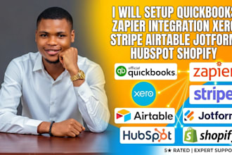 setup quickbooks zapier integration xero stripe airtable jotform hubspot shopify