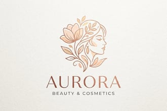 design an elegant and modern beauty and cosmetics logo