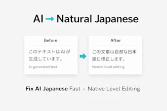 edit and fix ai generated japanese to natural native level