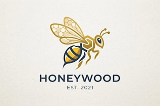 l design a creative and professional bee logo