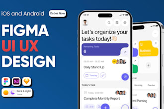 modern mobile app UI UX for ios and android