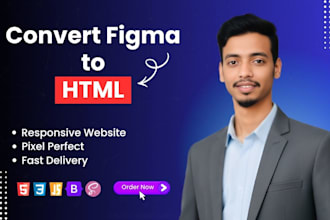 convert figma to responsive html website with clean code