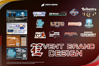 create professional event branding, logo, and merch design