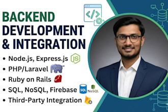 develop apis on node js PHP laravel ruby on rails with sql nosql and firebase